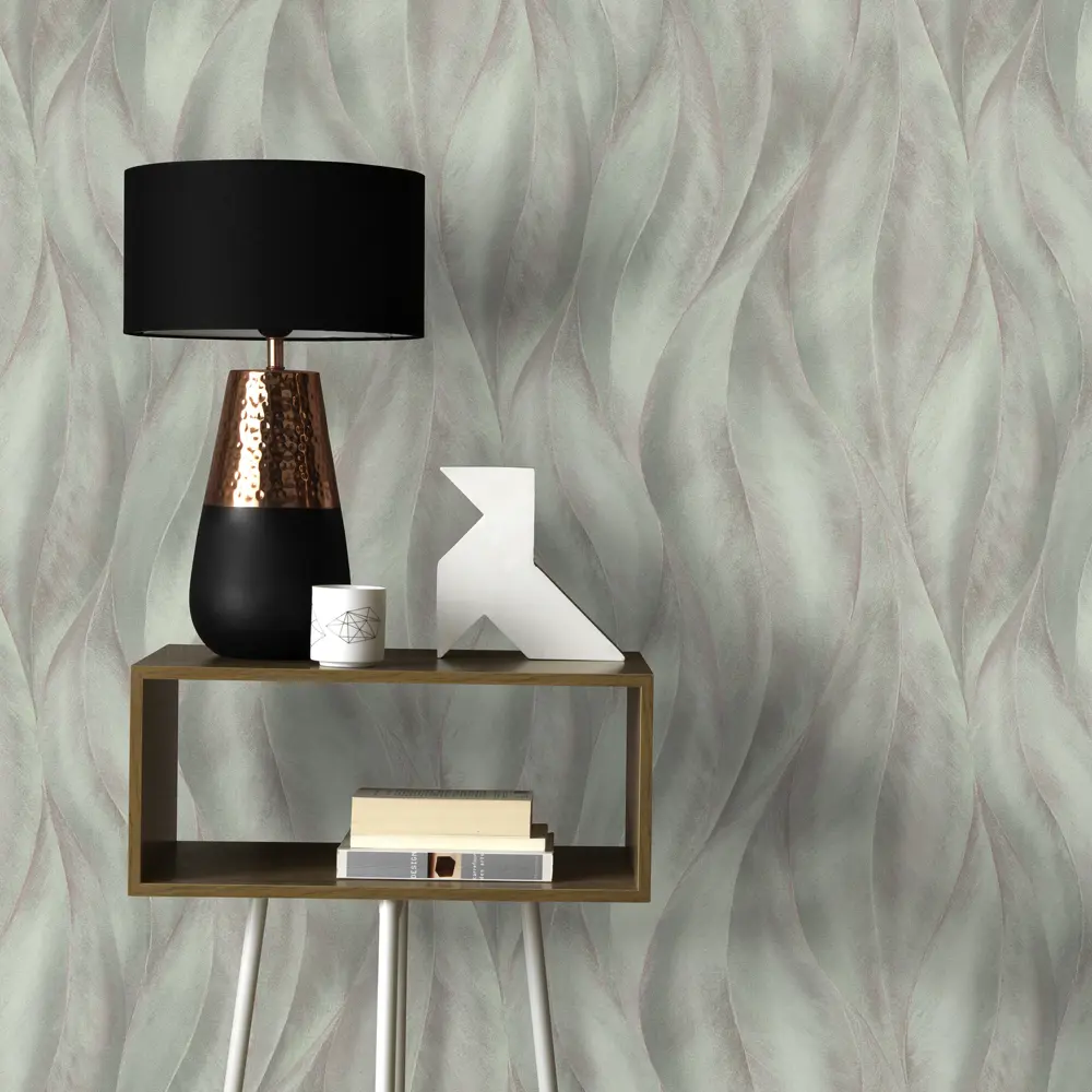 Обои флизелиновые Erismann Fashion for Walls зеленые 1.06 м 12092-18 89107521 STLM-2082719 - Вид №2