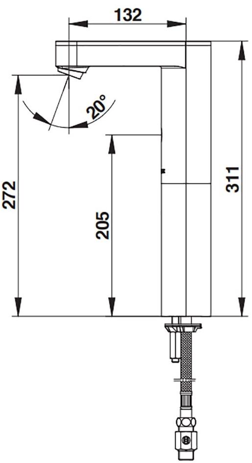 56201 SO'O Бесконтактный смеситель с рычагом высокий PRESTO 56201.0 - Вид №1