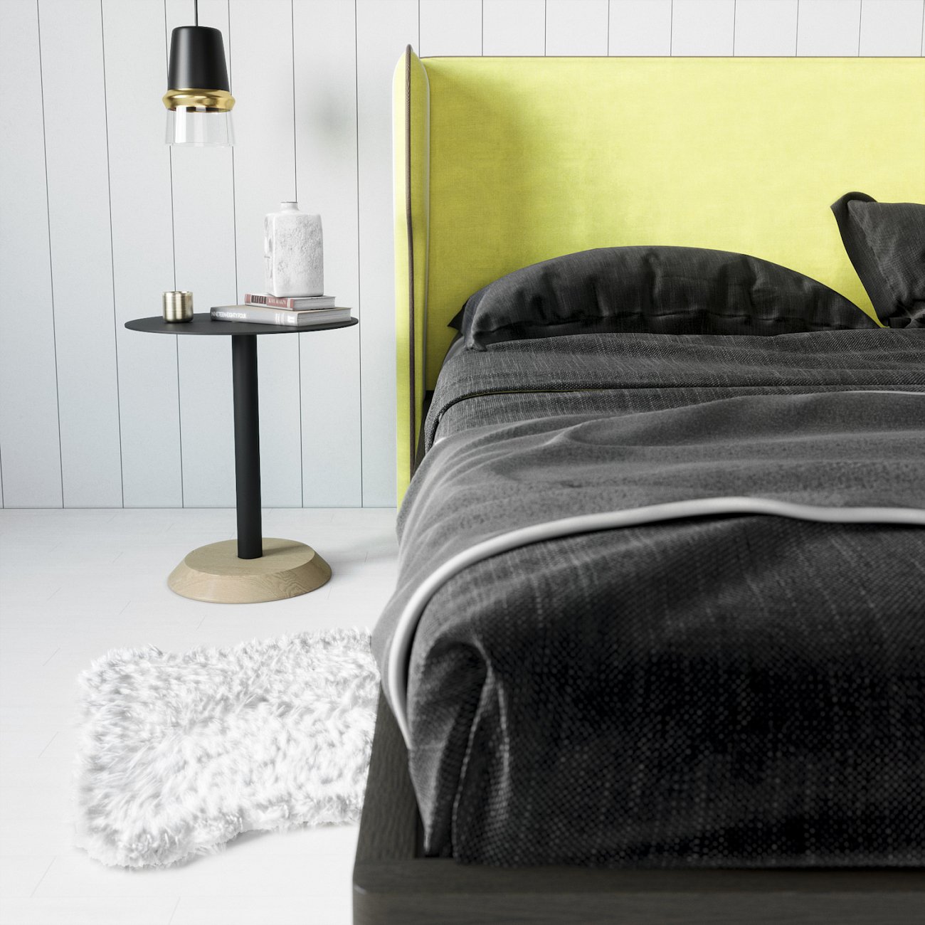 Приставной столик круглый черный Rondo BRAGIN DESIGN  256530 Бежевый;черный  - Вид №1