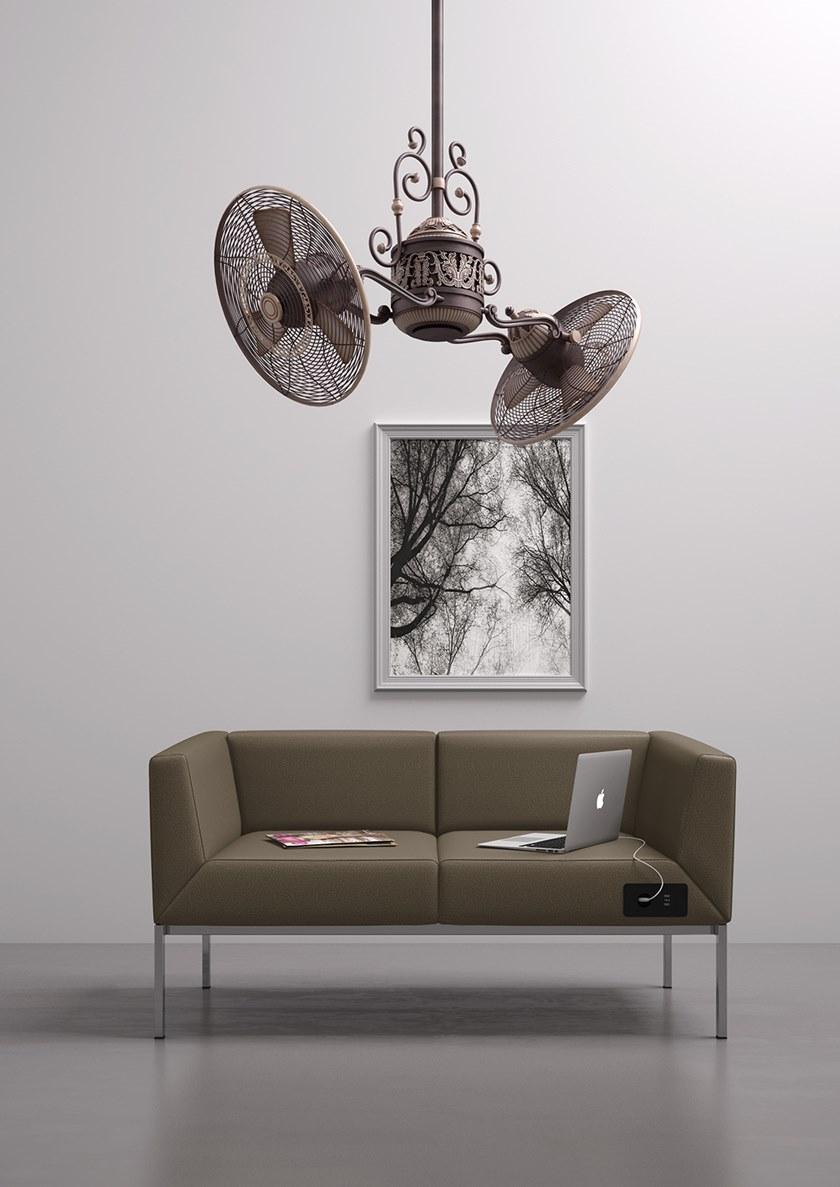 Leyform Огнестойкий кожаный 2-местный диван с разъемом USB Kos 52205 - Вид №2