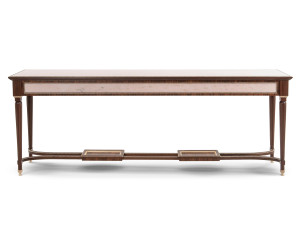 Прямоугольная консоль из дерева и мрамора