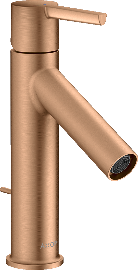 10007140 Смеситель для раковины 100, однорычажный, CoolStart, с рычажной ручкой и сливным гарнитуром AXOR STARCK