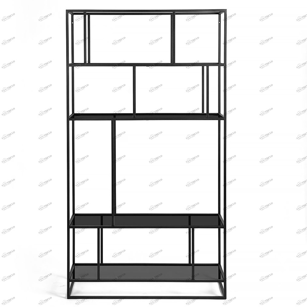 Стеллаж металлический черный Makella black INTELLIGENT DESIGN СТЕЛЛАЖ MAKELLA 260743 Черный 