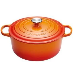 Кастрюля чугунная Le Creuset, Ø28 см, оранжевая