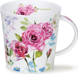 10620746 Dunoon Кружка Dunoon "Загородные цветы.Розы.Кернгорм" 480мл Фарфор костяной