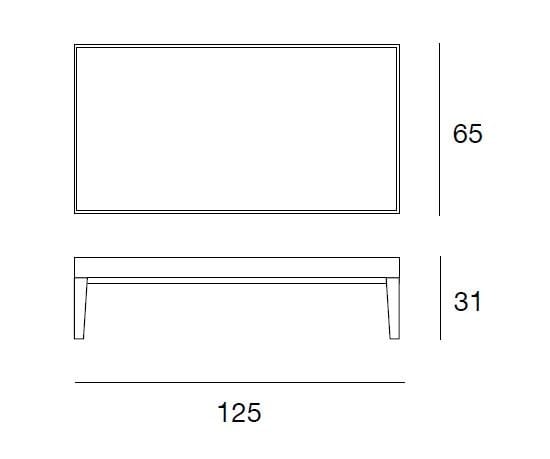 Низкий прямоугольный журнальный столик из массива дерева Pacini & Cappellini Barnaby ARCH-00049850 - Вид №2