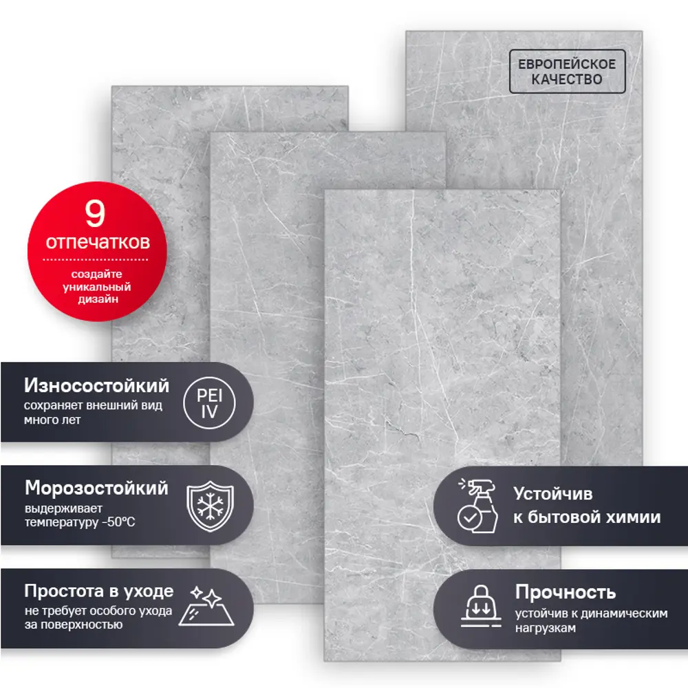 Глазурованный керамогранит Estima Мелоди MO103 60x120 см 1.44 м² неполированный цвет серый STLM-2131709 - Вид №10