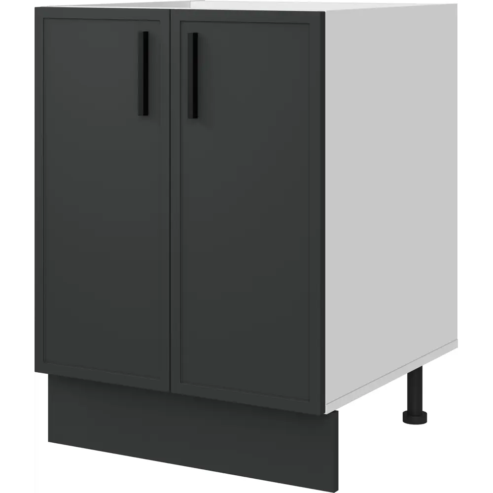 DELINIA Напольный кухонный шкаф Неро в графитовом цвете 60х82.5х58 см 86586487 STLM-0070500 - Вид №1