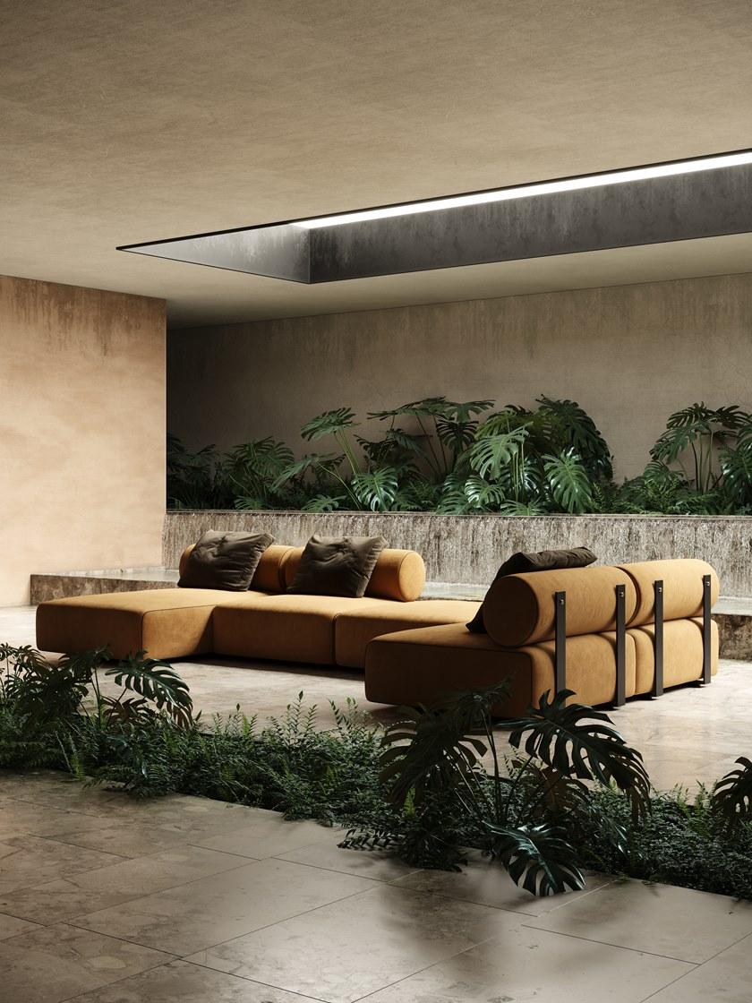 Domkapa Модульный тканевый диван с шезлонгом sun-id-1455511 - Вид №7