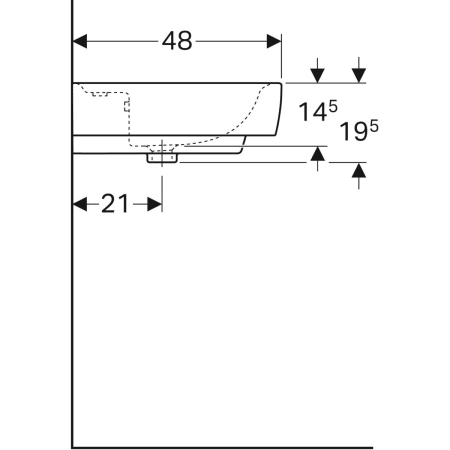 225155000 Накладная раковина Geberit Renova Plan Geberit  - Вид №19