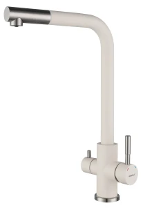 Кухонный смеситель Z-5421 белый GranFest QUARZ