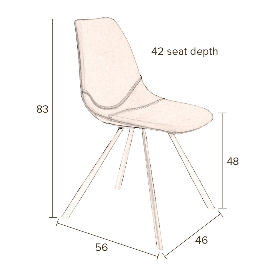 Стул Franky коричневый Dutchbone 1100281 - Вид №8