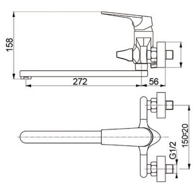 R4502 Смеситель для ванны однорычажный Raiber Comfort - Вид №2