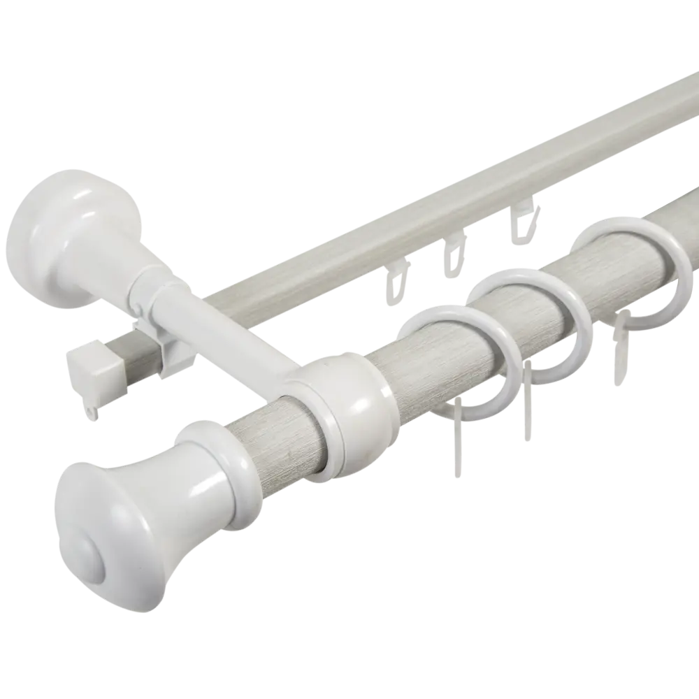 Карниз двухрядный Успех 240 см цвет лайт РУССКИЕ КАРНИЗЫ STLM-2015171