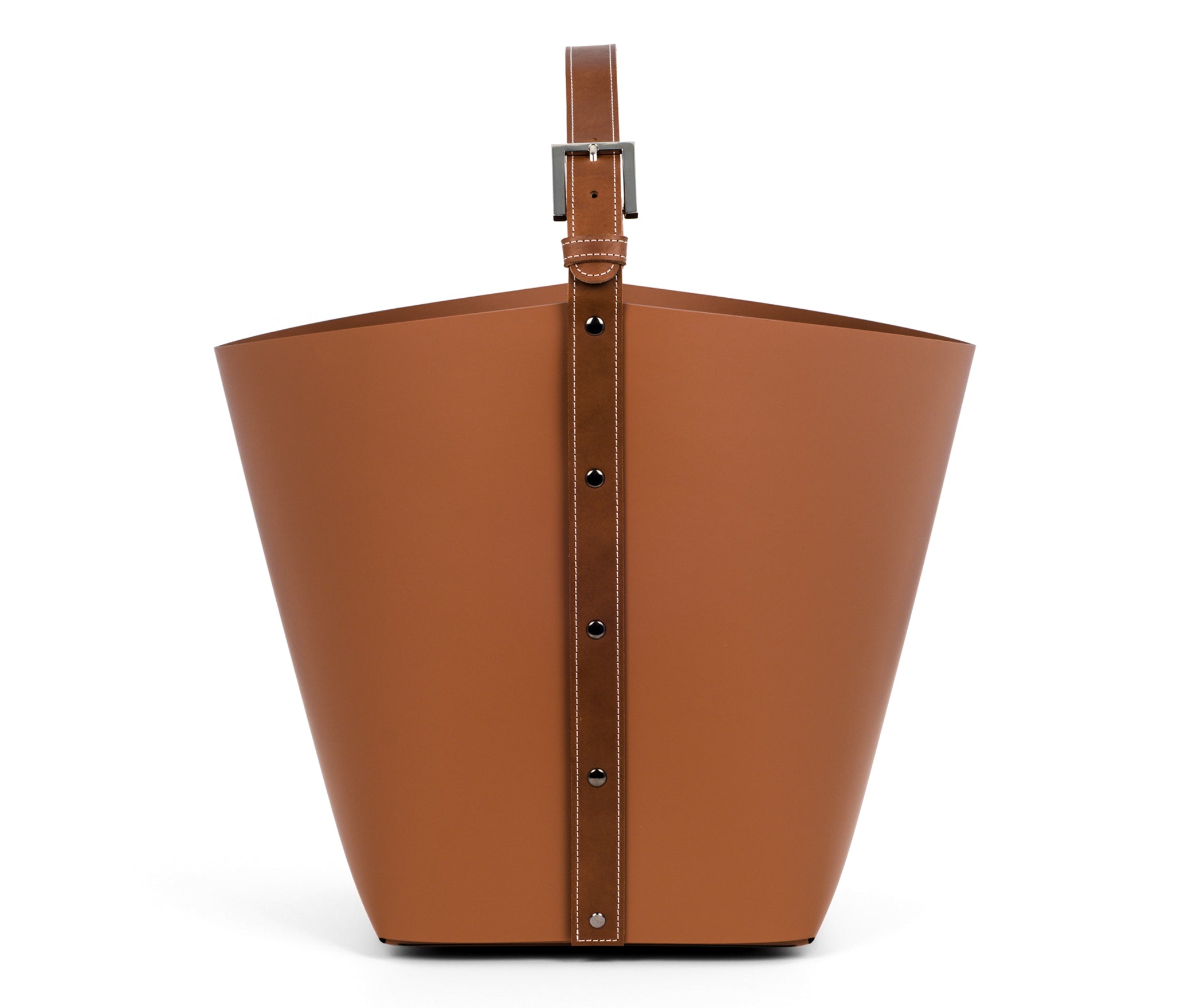 Корзина Ovo с ручкой - 40X44XH39 см / Тан / регенерированная кожа_верблюжья Pinetti 70.1181.082.011 - Вид №1