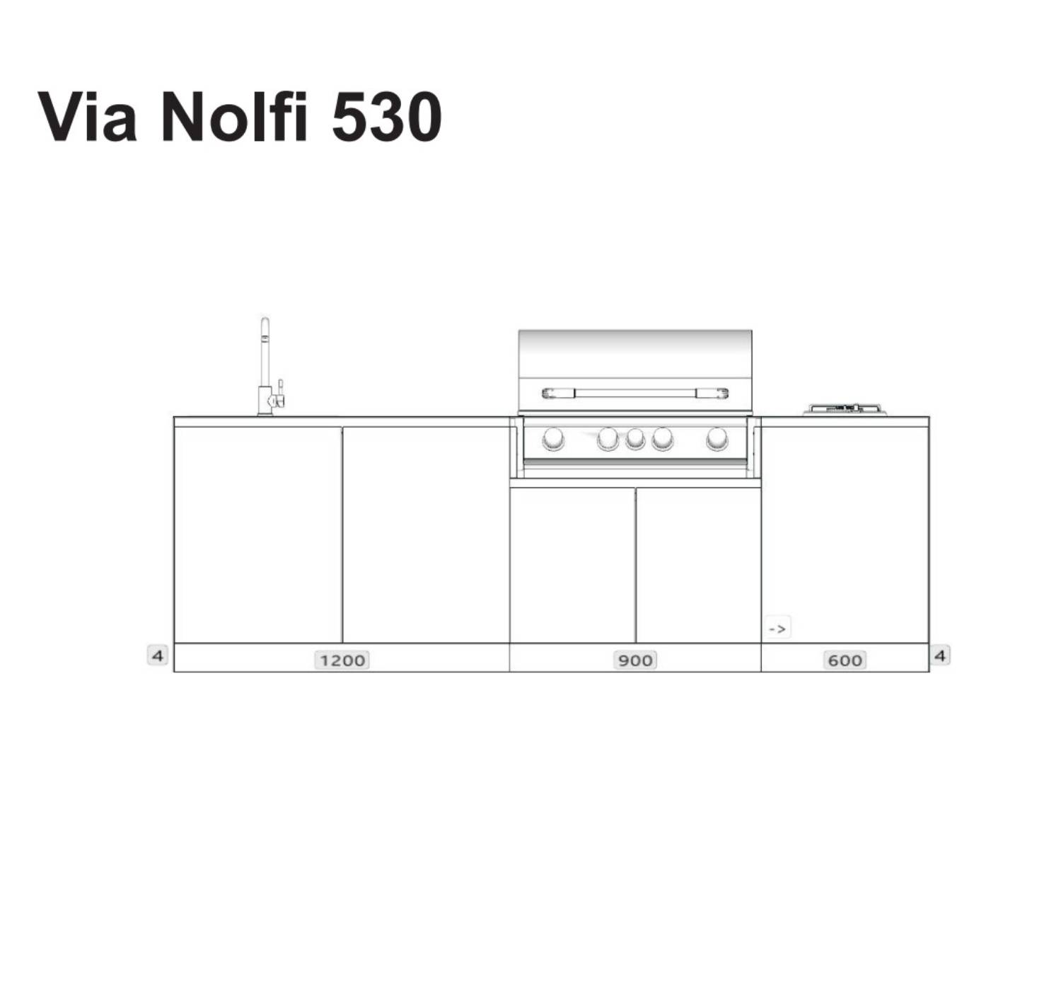 Газовая плита из нержавеющей стали с барбекю OF outdoorkitchens Via Nolfi ARCH-00143184 - Вид №6