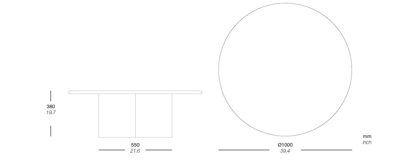 Круглый журнальный столик из эмалированной стали Patrick Jouin Edition Drop ARCH-00042187 - Вид №5