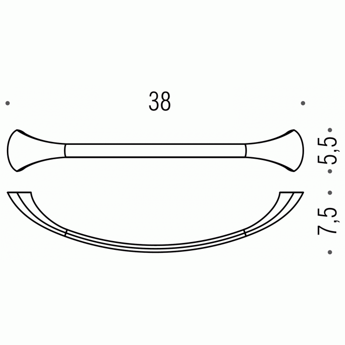 B2409 Держатель полотенца 38 см COLOMBO LINK Colombo Design - Вид №2