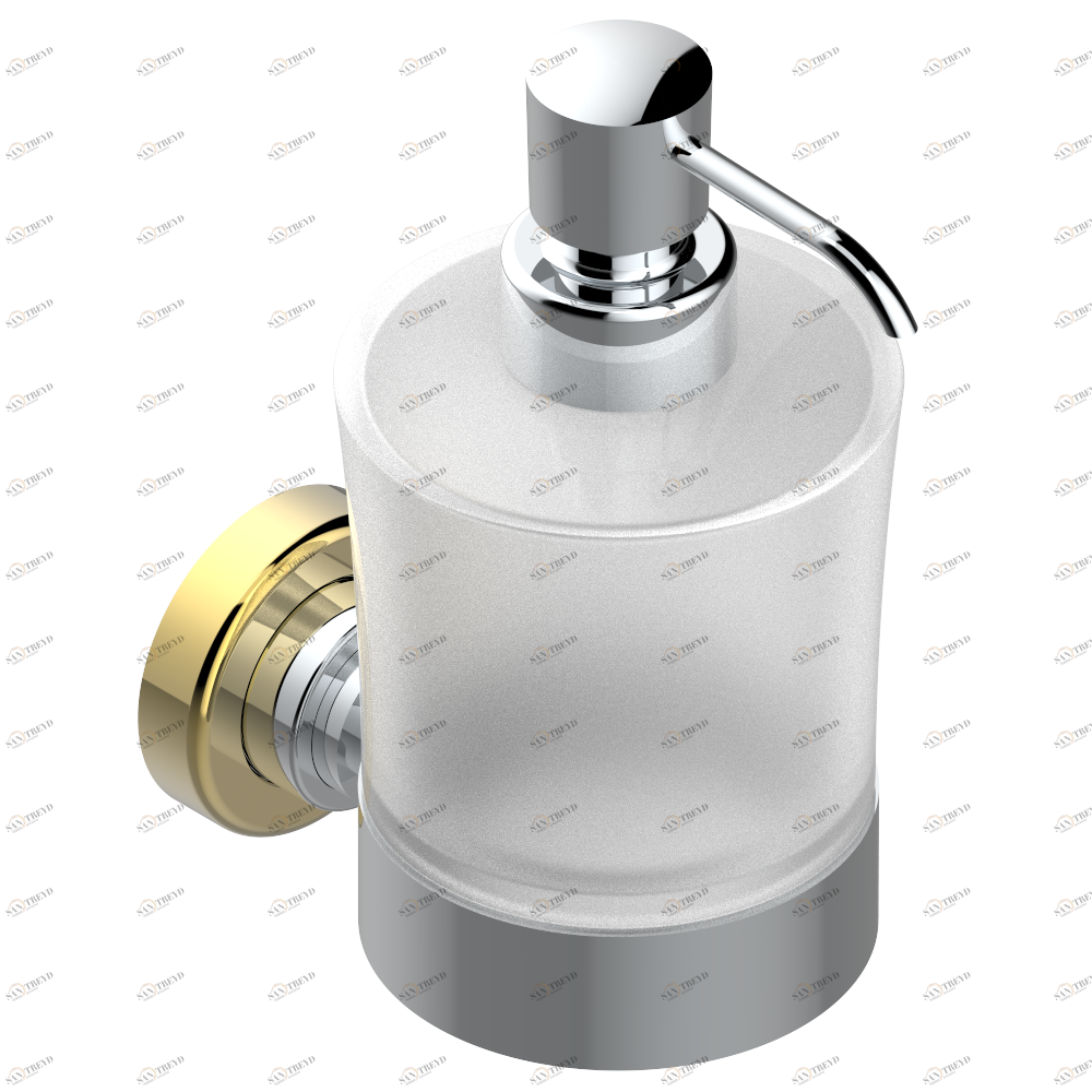 U3A-613 Дозатор для жидкого мыла настенный Thg-paris Багатель с металлическими ручками Хром/золото U3A-613 CAT.A