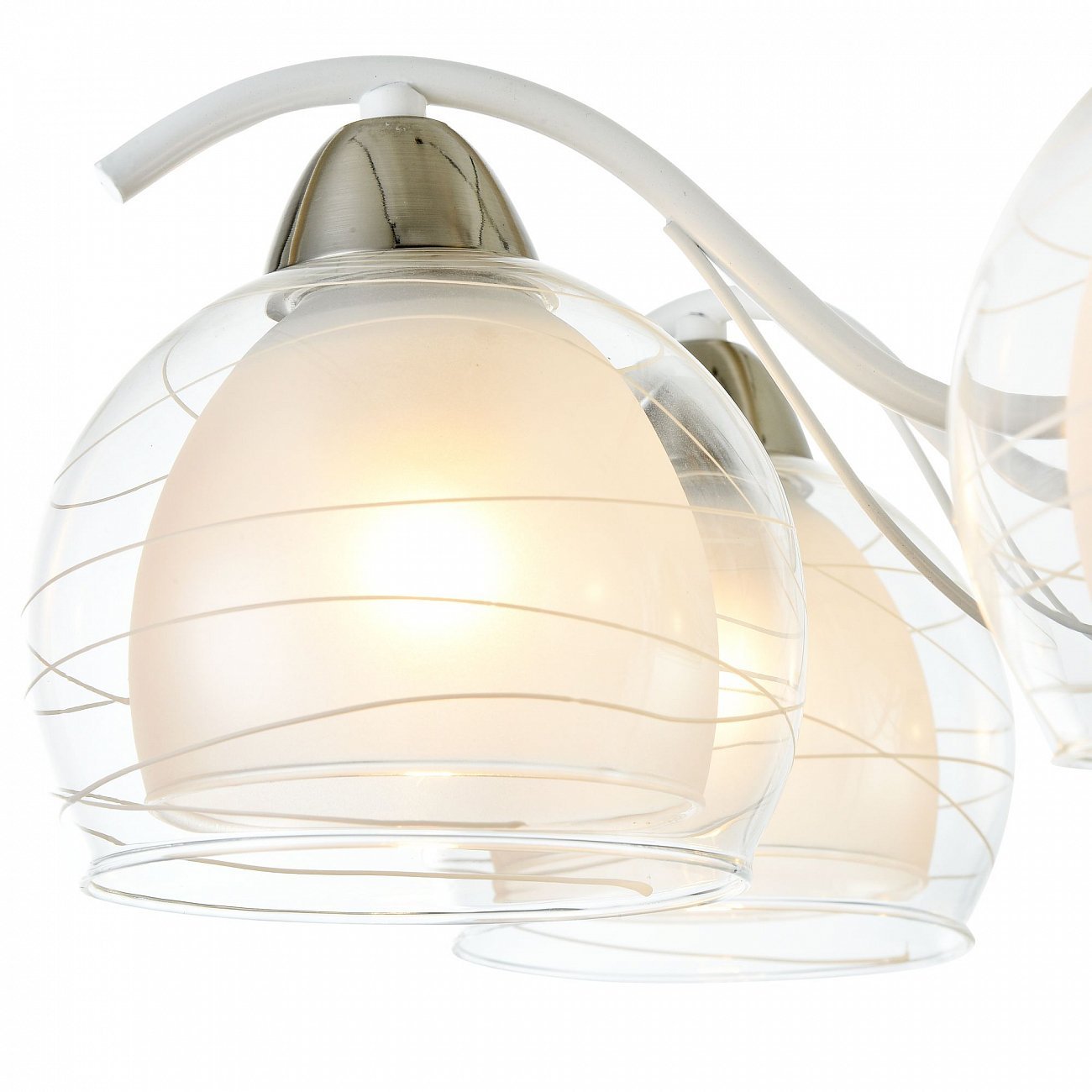 Светильник потолочный на 6 ламп белый Nikki FR5052-CL-06-W FREYA MODERN 00-3957024 Белый - Вид №6