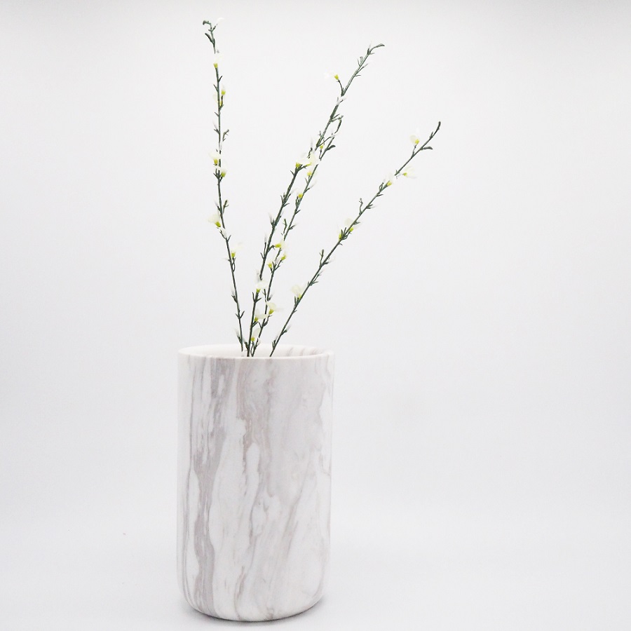 Искусственная длинная ветка дрок с белыми цветами 80 см Mr Plant 929610 - Вид №1