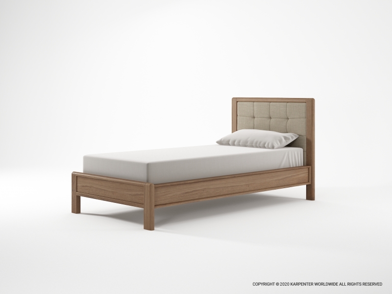596_1256 Кровать односпальная без ящика с тканью h Karpenter Circa17 - Вид №1