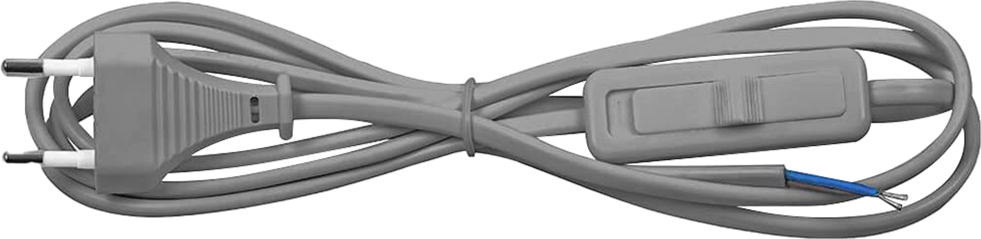 DUWI Провод с выключателем для светильников 1.9 м серебристый 87658050