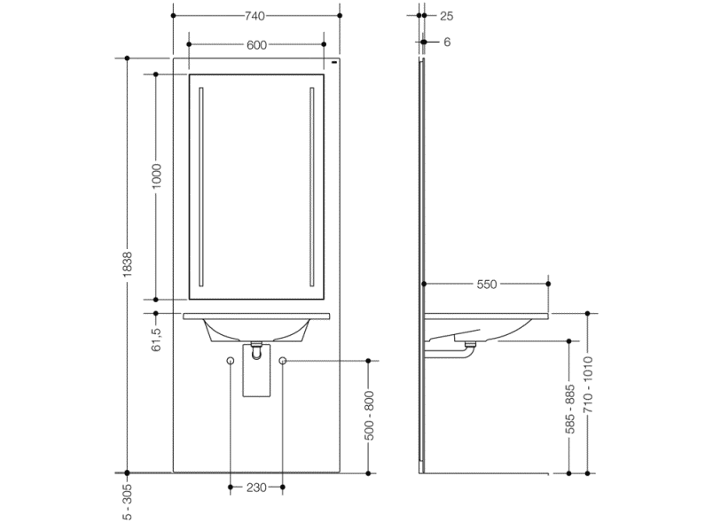 S50.01.312010 Туалетный модуль HEWI S 50 Module  - Вид №5