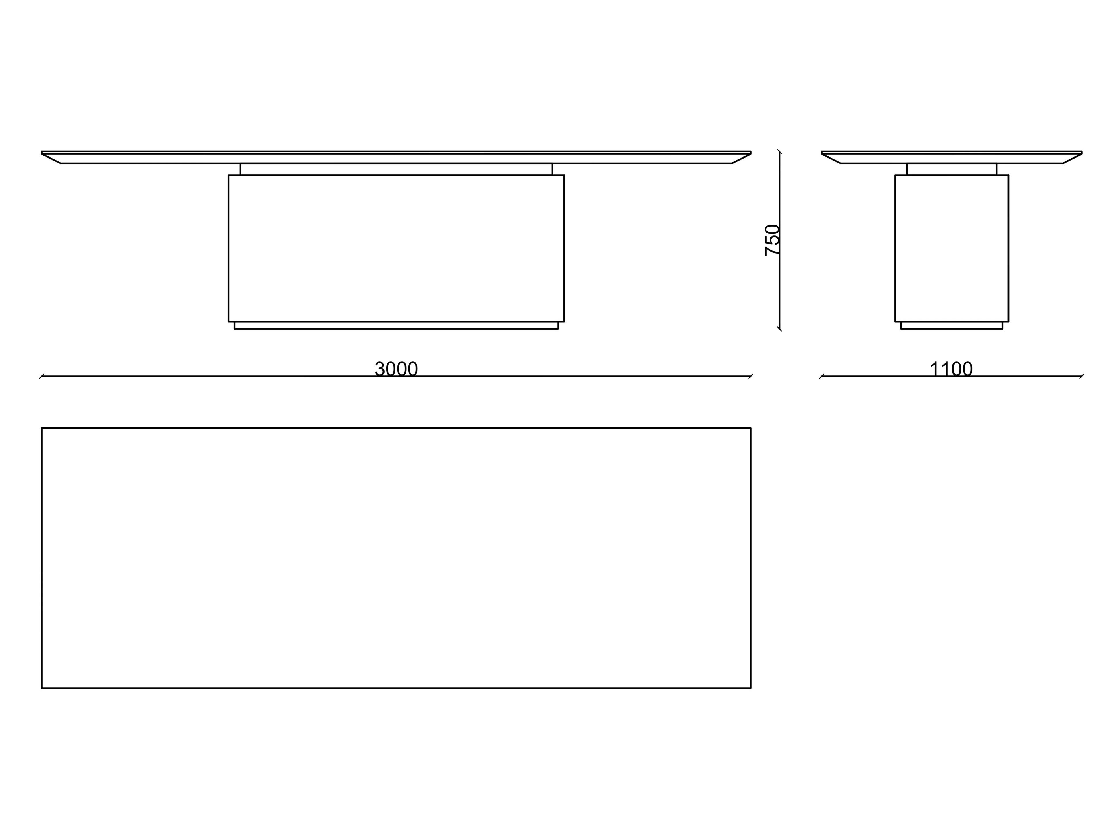 Прямоугольный обеденный стол RIVATELIER ROCK ARCH-00113664 - Вид №3