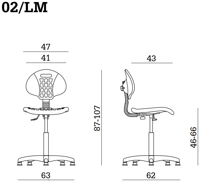 Linea Fabbrica Офисный стул с 5 спицами из полиуретана со спинкой Teknik sun-id-1383304 - Вид №2