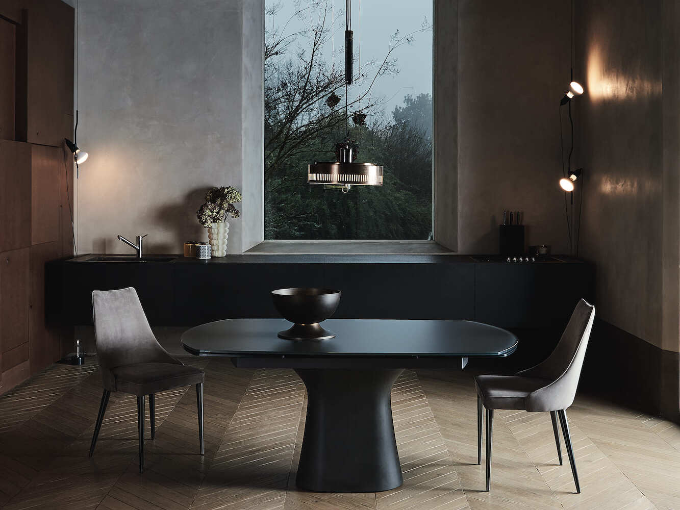 Овальный бетонный обеденный стол Bontempi Casa PODIUM ARCH-00106521 - Вид №9