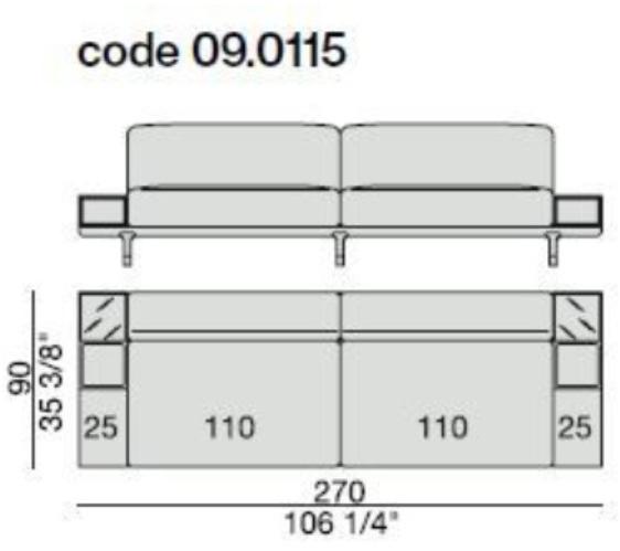 Porada Модульный тканевый диван с вещевым ящиком Eighteen sun-id-1365862 - Вид №6