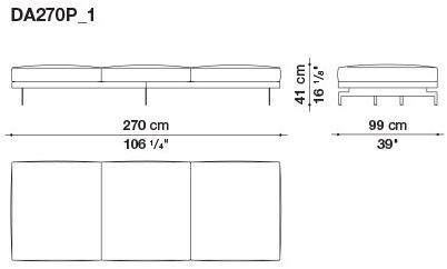 B&B Italia 3-х местный тканевый диван с шезлонгом Dock sun-id-1355318 - Вид №89