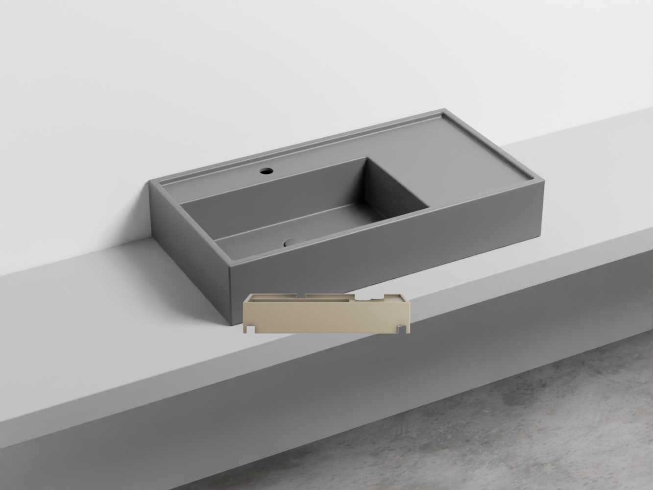 PNLA85-AV Керамическая раковина на одно отверстие 85 cielo Plinio Ceramica Cielo