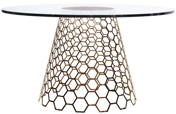 Mobi Круглый стол с металлическим основанием и стеклянной столешницей sun-id-1514456 - Вид №1