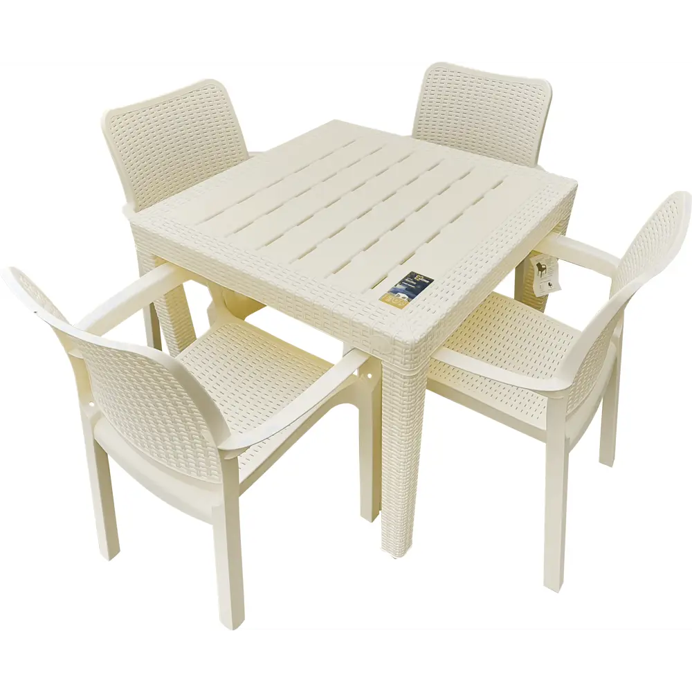 Стул Inreen Rattan 50.6х58х83.3 см пластик бежевый 84347955 STLM-2187209 INGREEN - Вид №3