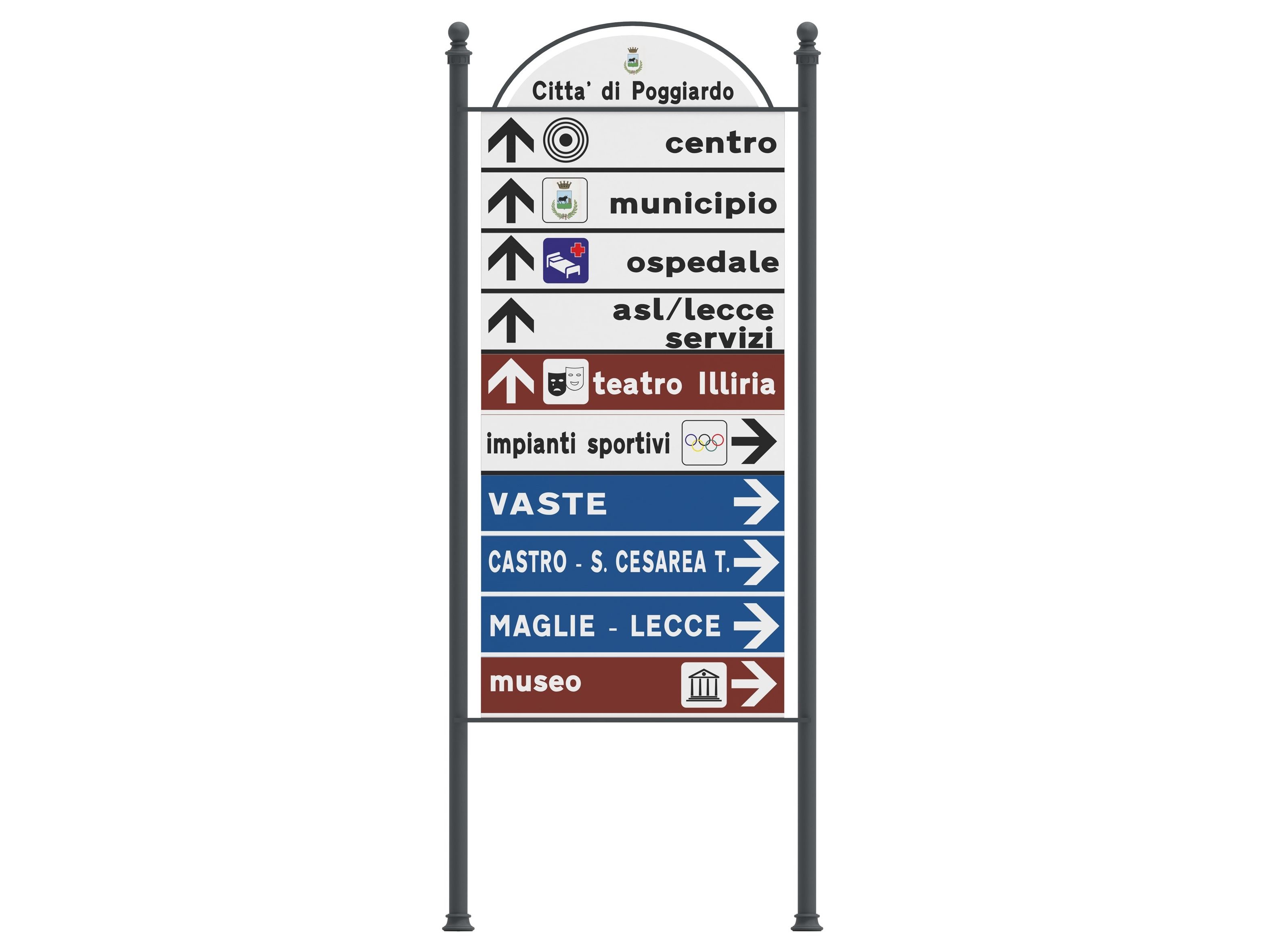 Металлический дорожный знак Lazzari AR186 ARCH-00063372 - Вид №1