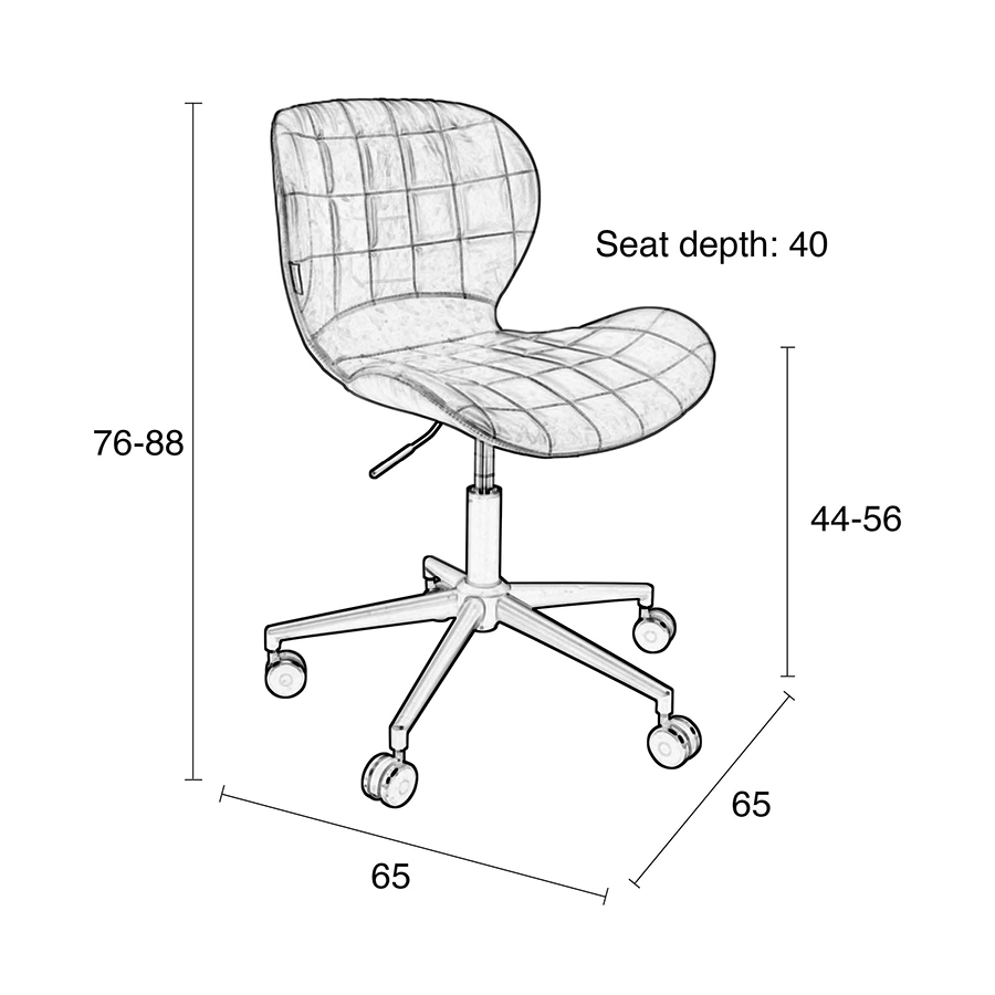 Кресло офисное OMG серое с черным Zuiver 1300001 - Вид №1