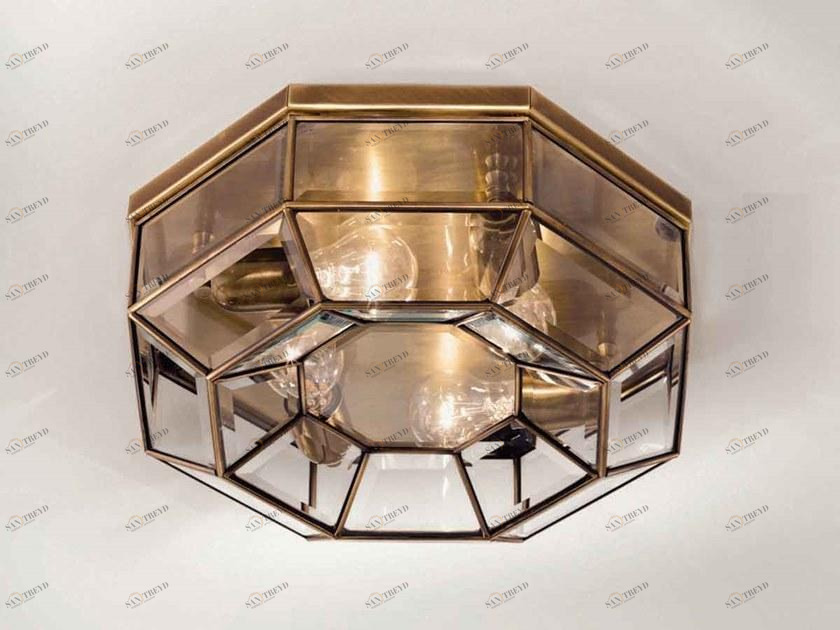 Il Fanale Потолочный светильник из латуни и стекла Rilegato 379.00.80/380.00.80