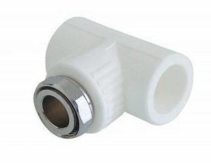 Тройник KALDE с накидной гайкой ВР D20х1/2"х20 белый