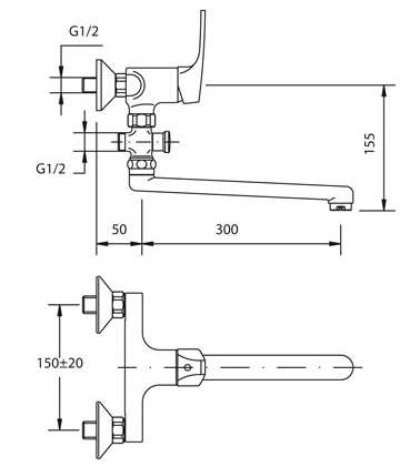 155-0012-14 Смеситель Mofem Samba Santreyd - Вид №1