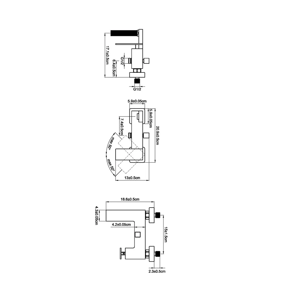 Смеситель для ванны KONSENSA Прато - классика в хромированном исполнении 89396327 STLM-1582727 - Вид №3