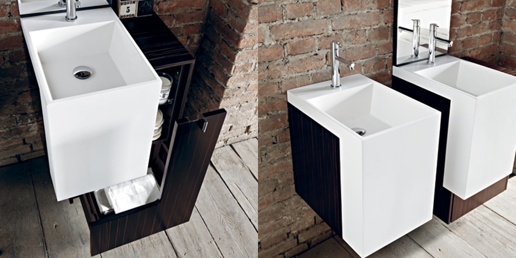 Комбинация ванной комнаты PV01 в отделке Prop 49 Milltek/Эбеновое дерево MILLDUE PIVOT PIVOT01 - Вид №3