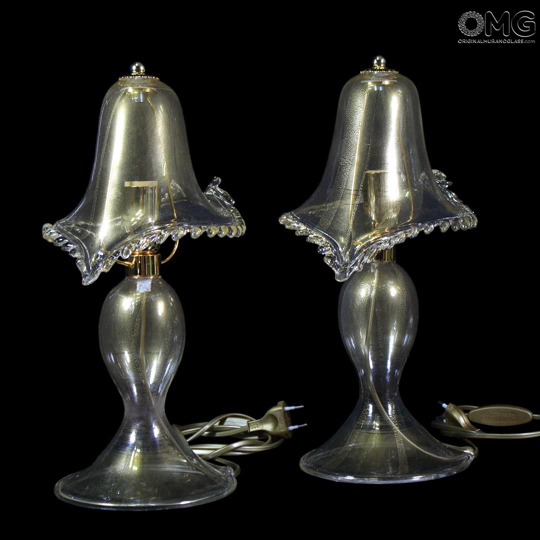 1134 ORIGINALMURANOGLASS Настльная лампа Гарда - Акватик - муранское стекло OMG 30 см  - Вид №1