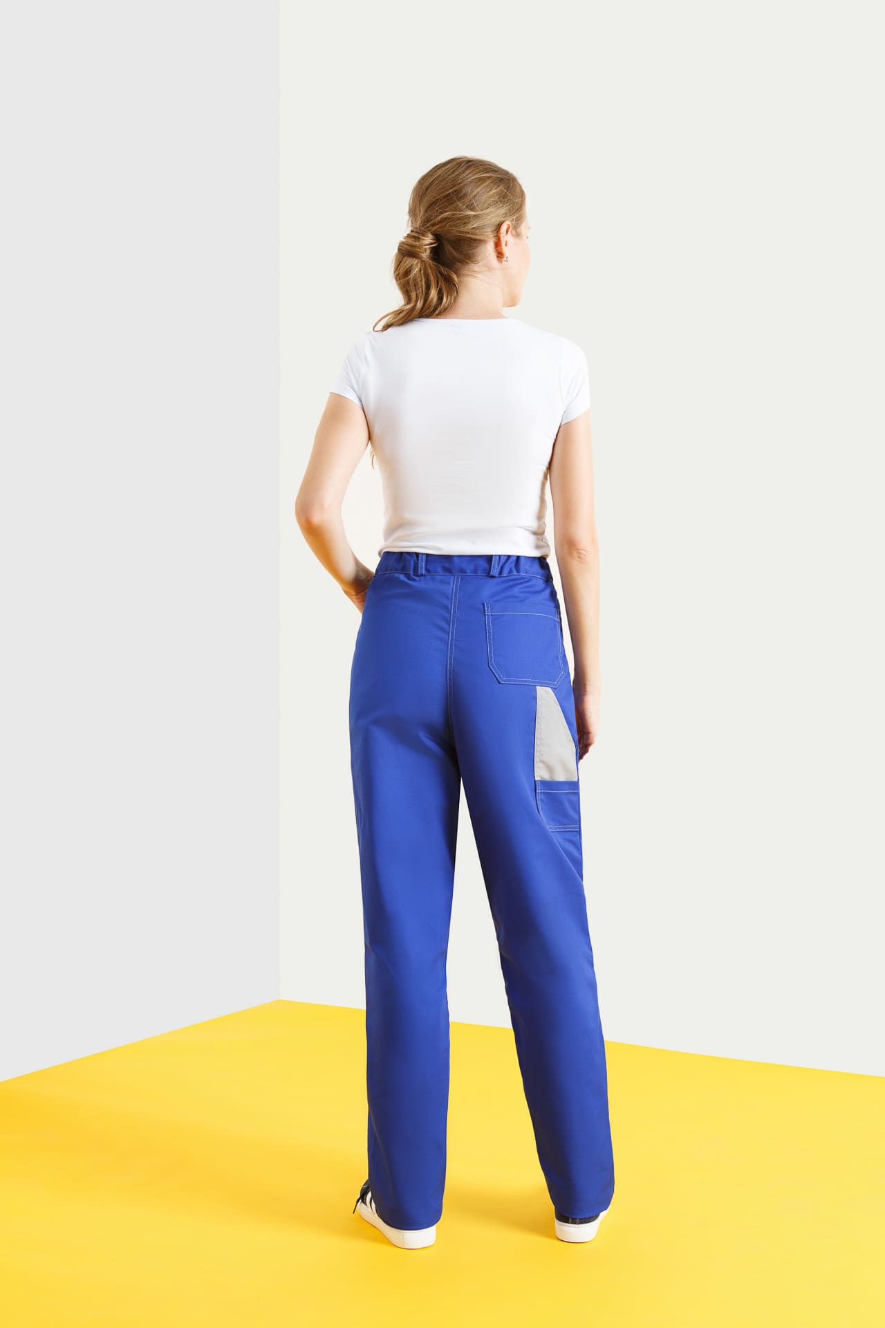 65194 Костюм "Профессионал" женский василек-светло-серый  Летняя спецодежда  размер 44-46/158-164  - Вид №16