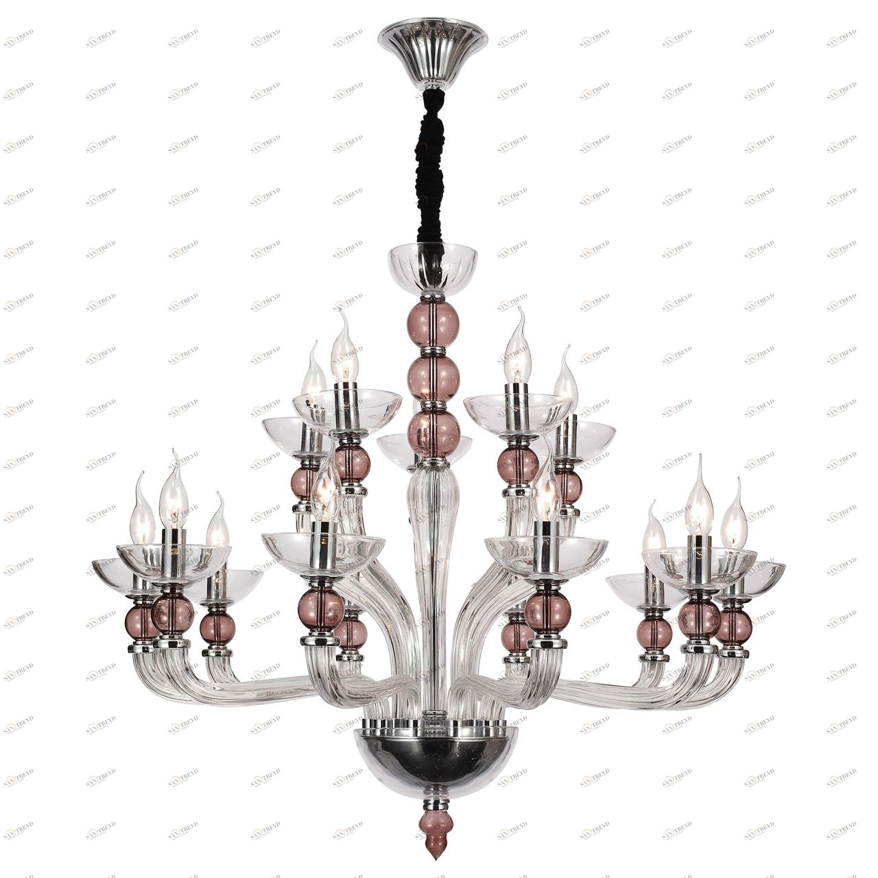 Люстра дизайнерская Place хром SL661.103.15 ST LUCE ДИЗАЙНЕРСКИЕ, PARENTE, ДВУХЪЯРУСНЫЕ 057868 Хром 