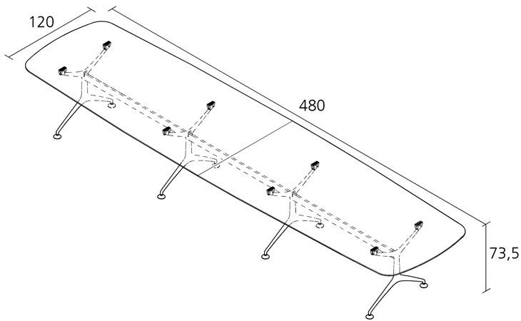 Alias Стол из шпонированной древесины Frametable sun-id-1384116 - Вид №1