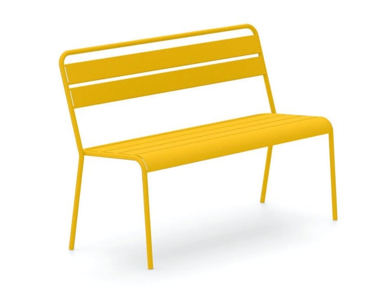 Металлическая штабелируемая садовая скамейка со спинкой Vermobil ARCH-00126375 - Вид №2