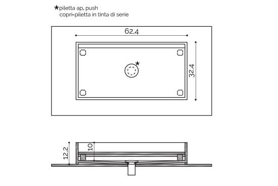 Прямоугольная столешница из Corian® Acquapazza Corian ® elements ARCH-00129025 - Вид №3