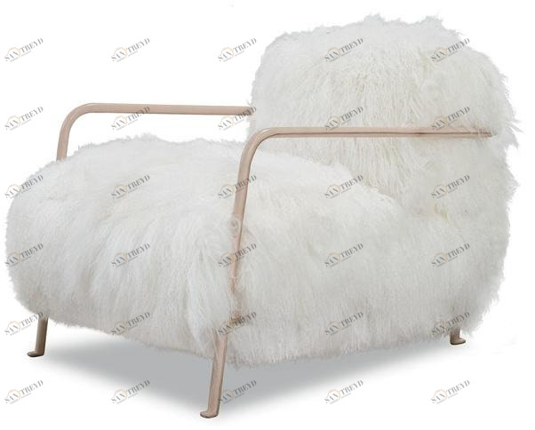 BAXTER Меховое кресло с подлокотниками sun-id-1514522